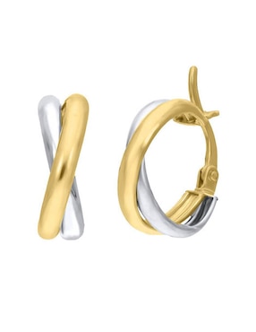 Arracadas Joyerías Bizzarro de oro 14 k con acabado brillante