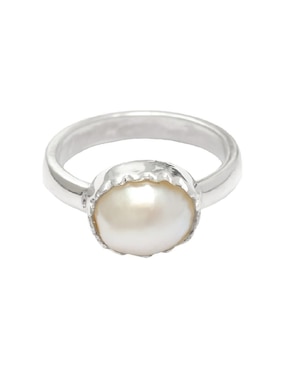Anillo Teresa Díaz Joyería Mexicana Tesoros del Océano P 925 de plata perla brillante