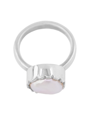 Anillo Teresa Díaz Joyería Mexicana Tesoros del Océano P 925 de plata perla brillante