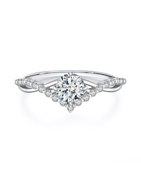 Anillo de compromiso de plata P 925 Moonberry Infinity of Love moissanita