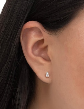 Broqueles Teresa Díaz Joyería Mexicana Modelos Unicos de oro 14 k con acabado brillante cuarzo