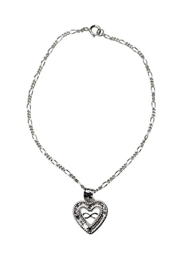 Pulsera Limerence by Claudia Herrera de plata P 925 Corazon Infinito con acabado pulido