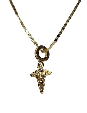 Collar con dije Limerence By Claudia Herrera Medicina de oro laminado 14 K