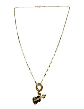 Collar con dije Limerence By Claudia Herrera Guitarra Musical de oro laminado 14 K