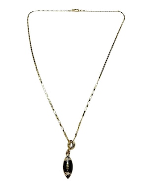 Collar con dije Limerence By Claudia Herrera Fútbol Americano de oro laminado 14 K
