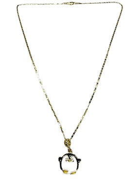 Collar con dije Limerence By Claudia Herrera Pingüino de oro laminado 14 K