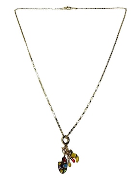 Collar con dije Limerence By Claudia Herrera Godete Pintor de oro laminado 14 K