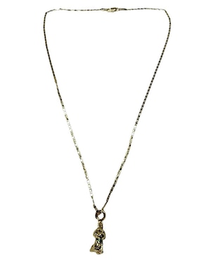 Collar con dije de perro Limerence By Claudia Herrera de oro laminado 14 K