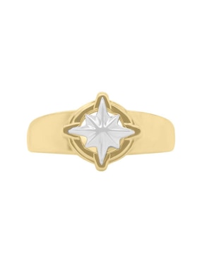 Anillo de estrella Fianelli Rosa de los vientos 14 k de oro brillante