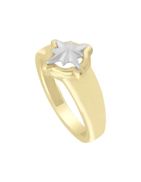 Anillo de estrella Fianelli Rosa de los vientos 14 k de oro brillante