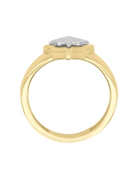 Anillo de estrella Fianelli Rosa de los vientos 14 k de oro brillante