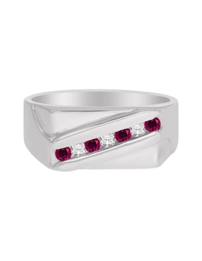 Anillo Fascinare Celso 14 k de oro rubí y diamante brillante