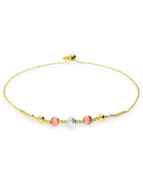 Pulsera Joyerías Bizzarro de oro florentino 14 k con acabado brillante