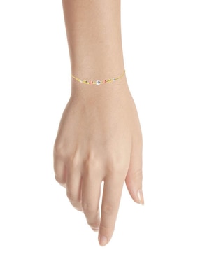 Pulsera Joyerías Bizzarro de oro florentino 14 k con acabado brillante