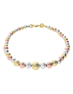 Pulsera Joyerías Bizzarro de oro florentino 14 k con acabado brillante