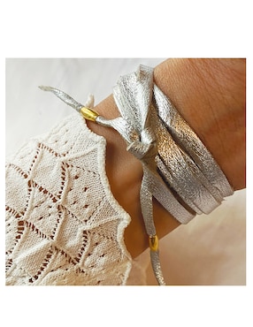 Pulsera Vangania de cuero con acabado esmaltado