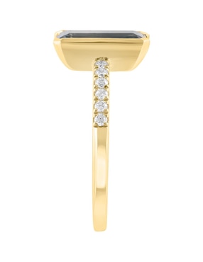Anillo cuadrado Effy Effy 14 k de oro diamante brillante