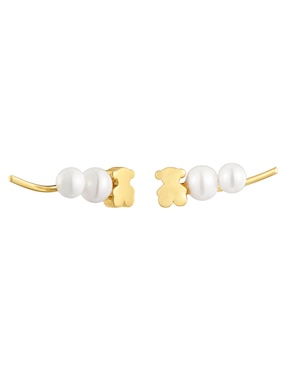 Piercing de oso Tous Sweet Dolls de oro 18 k con acabado brillante perla