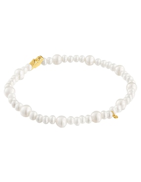 Pulsera Tous de oro amarillo con perla 18 k Sweet Dolls con acabado brillante