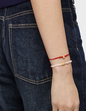 Pulsera Tous de oro amarillo con perla 18 k Sweet Dolls con acabado brillante