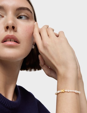 Pulsera Tous de oro amarillo con perla 18 k Sweet Dolls con acabado brillante