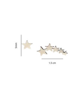 Aretes de estrella Mardía de oro 14 k