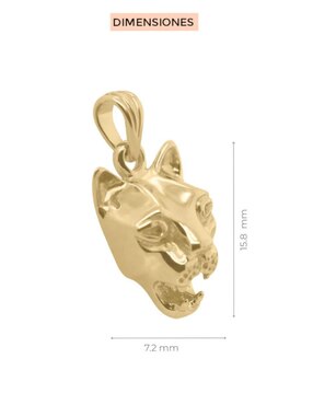 Dije de pantera Fianelli pardo de oro 14 K