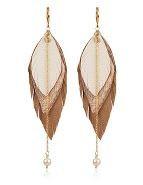 Aretes largos de pluma Vangania