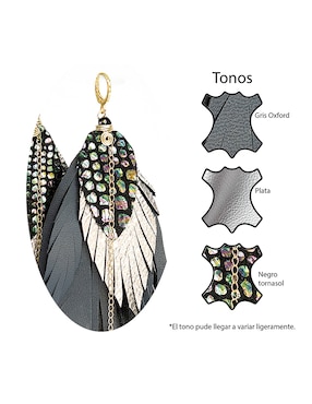 Aretes largos de Pluma vangania
