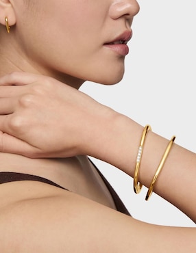 Pulsera Tous de plata P 925 Line con acabado baño de oro