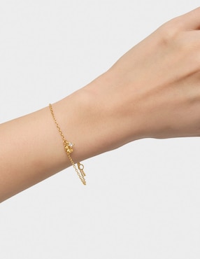 Pulsera Tous de plata con diamante p 925 Bold Bear Lgd con acabado baño de oro
