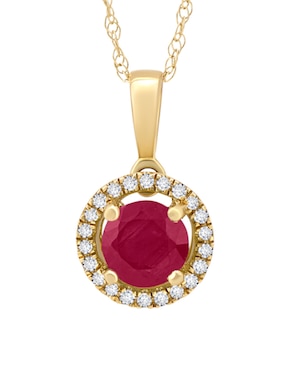 Collar con dije Cristal Joyas de oro amarillo 14 K