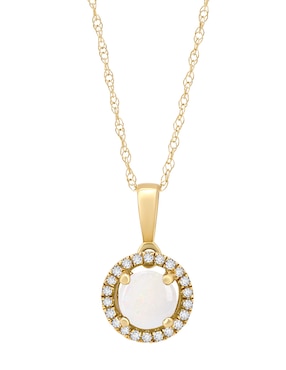 Collar con dije Cristal Joyas de oro amarillo 14 K