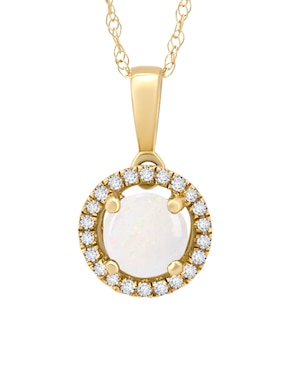 Collar con dije Cristal Joyas de oro amarillo 14 K
