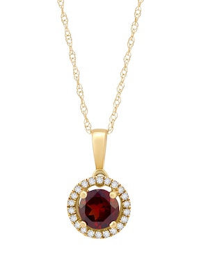 Collar con dije Cristal Joyas de oro amarillo 14 K