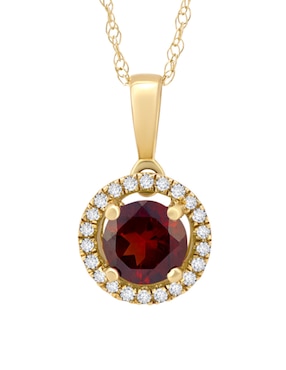 Collar con dije Cristal Joyas de oro amarillo 14 K