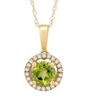 Collar con dije Cristal Joyas de oro amarillo 14 K