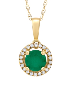 Collar con dije Cristal Joyas de oro amarillo 14 K