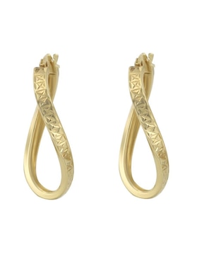 Arracadas Cristal Joyas de oro 14 k con acabado diamantado