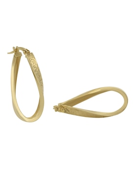 Arracadas Cristal Joyas de oro 14 k con acabado diamantado