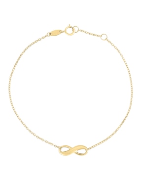 Pulsera Cristal Joyas de oro 14 k con acabado