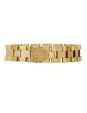Anillo de cadena Cristal Joyas 14 k de oro amarillo brillante