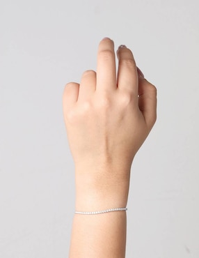 Brazalete Smiling Rocks de oro blanco 14 k essential