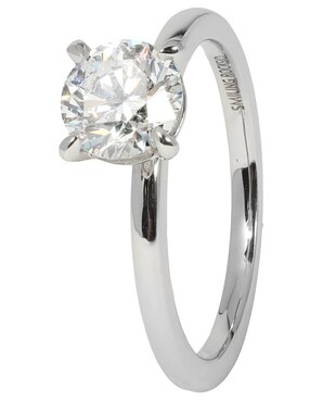 Solitario de oro blanco 14 k Smiling Rocks Solitaire Petite