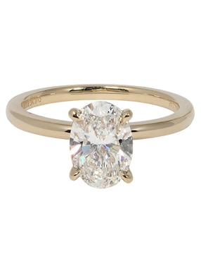 Solitario de oro amarillo 14 k Smiling Rocks Solitaire Petite