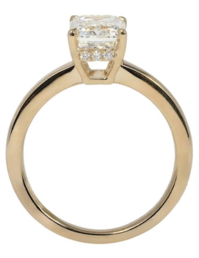 Solitario de oro amarillo 14 k Smiling Rocks Rosa Gold