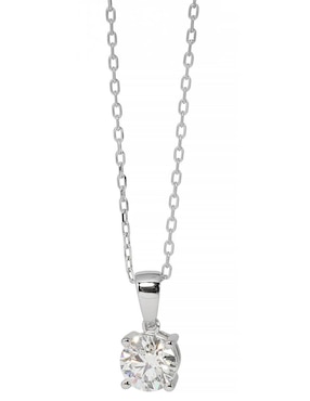 Collar con dije Smiling Rocks Essential de oro blanco 14 K