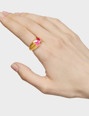 Anillo de oso Tous Icon Color LGG P 925 de plata rubí brillante