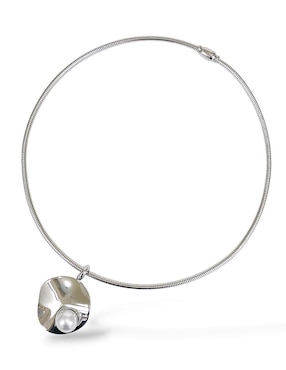 Collar, aretes, pulsera y anillo Og perla de cristal