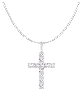 Collar con dije de cruz Clepsidra de plata P 925